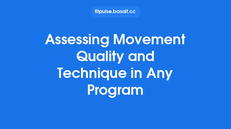 Assessing Movement Quality and Technique in Any Program Thumbnail