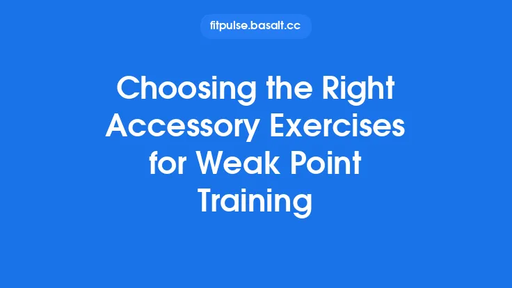 Choosing the Right Accessory Exercises for Weak Point Training Thumbnail