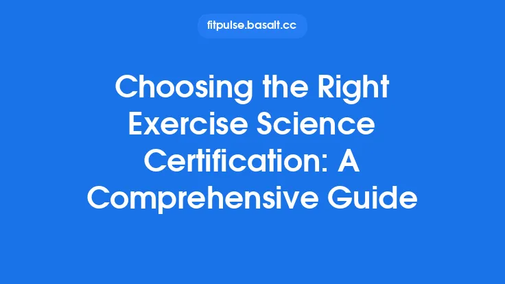 Choosing the Right Exercise Science Certification: A Comprehensive Guide Thumbnail