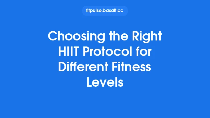 Choosing the Right HIIT Protocol for Different Fitness Levels Thumbnail
