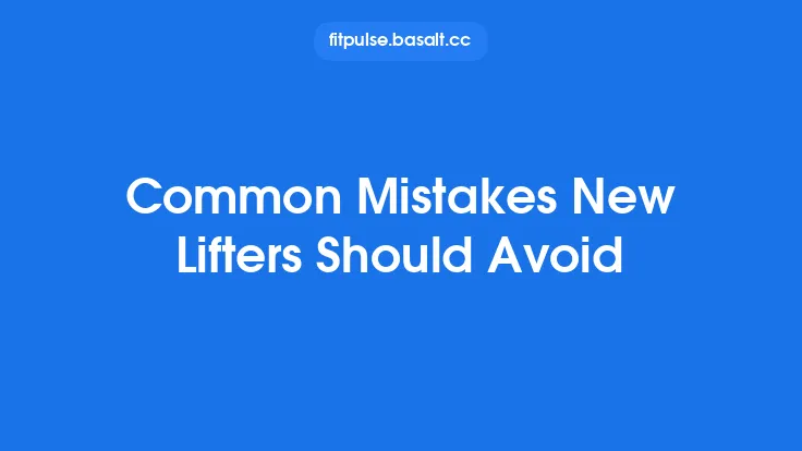 Common Mistakes New Lifters Should Avoid Thumbnail