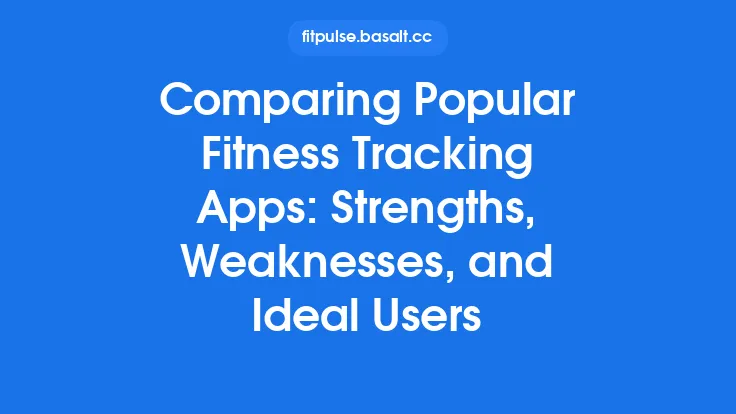 Comparing Popular Fitness Tracking Apps: Strengths, Weaknesses, and Ideal Users Thumbnail