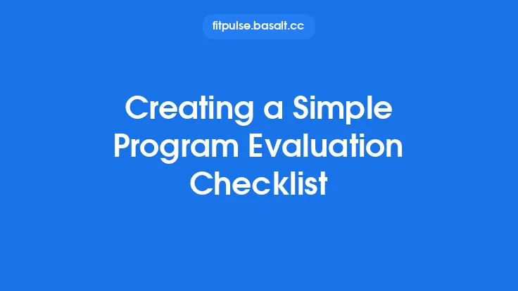 Creating a Simple Program Evaluation Checklist Thumbnail