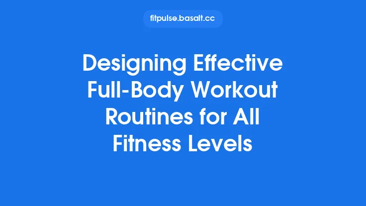 Designing Effective Full‑Body Workout Routines for All Fitness Levels Thumbnail