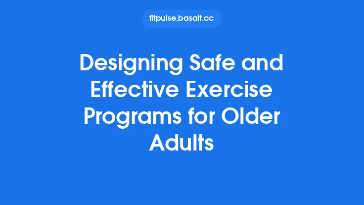 Designing Safe and Effective Exercise Programs for Older Adults Thumbnail