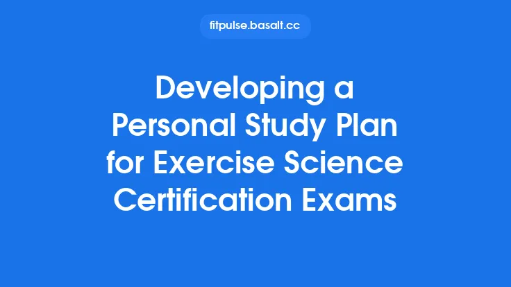 Developing a Personal Study Plan for Exercise Science Certification Exams Thumbnail