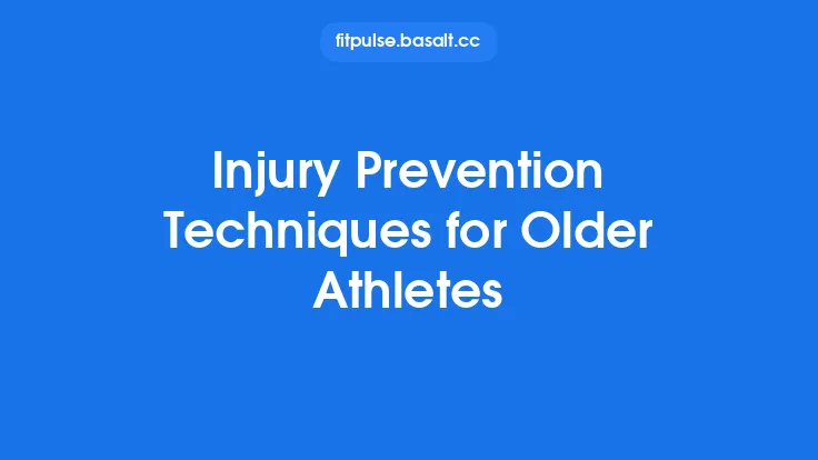 Injury Prevention Techniques for Older Athletes Thumbnail