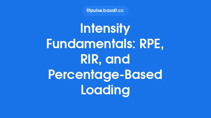 Intensity Fundamentals: RPE, RIR, and Percentage‑Based Loading Thumbnail