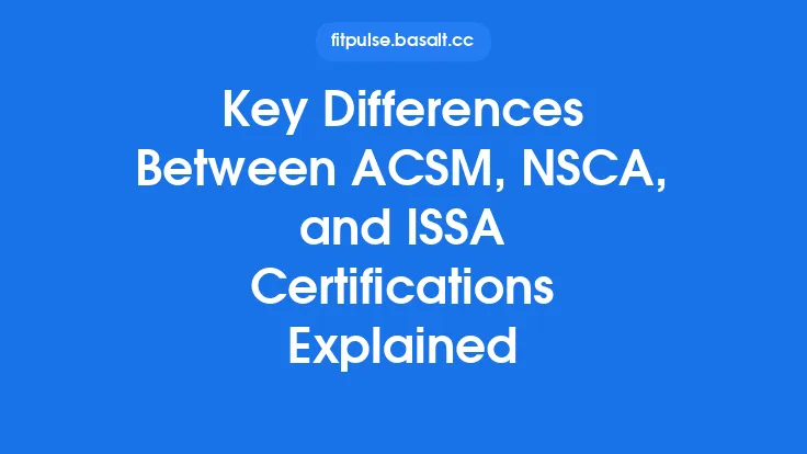 Key Differences Between ACSM, NSCA, and ISSA Certifications Explained Thumbnail