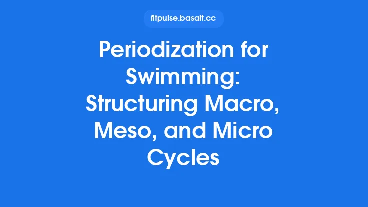 Periodization for Swimming: Structuring Macro, Meso, and Micro Cycles Thumbnail