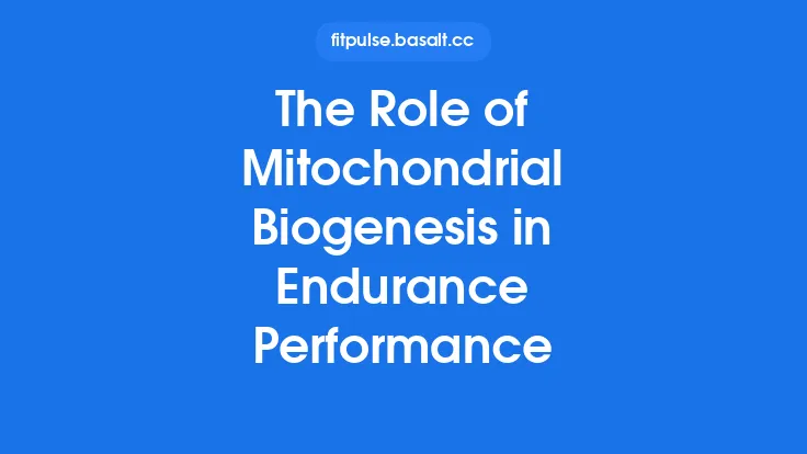 The Role of Mitochondrial Biogenesis in Endurance Performance Thumbnail