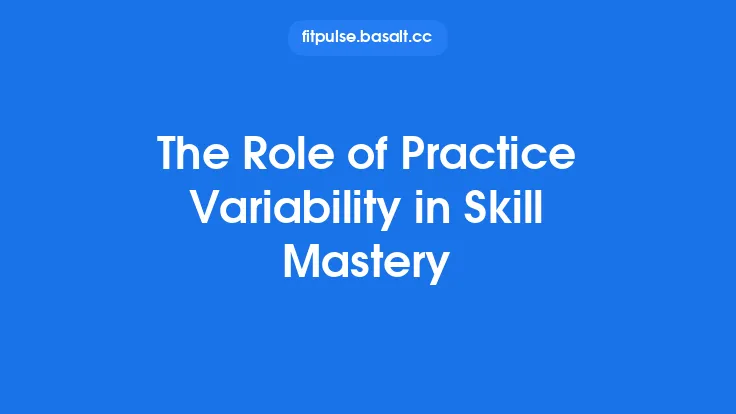 The Role of Practice Variability in Skill Mastery Thumbnail