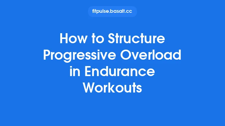 How to Structure Progressive Overload in Endurance Workouts Thumbnail