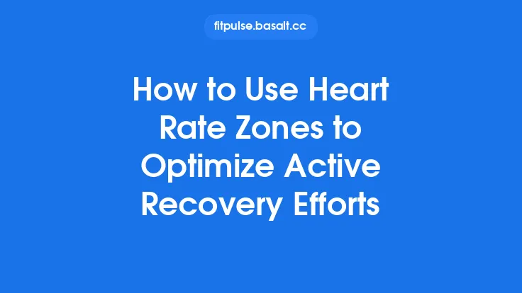 How to Use Heart Rate Zones to Optimize Active Recovery Efforts Thumbnail