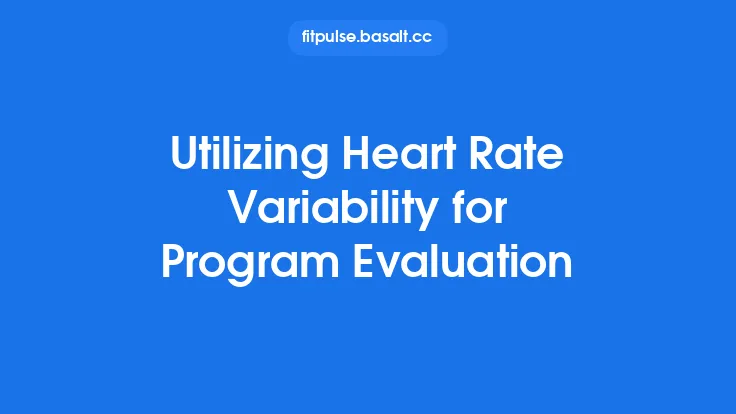 Utilizing Heart Rate Variability for Program Evaluation Thumbnail
