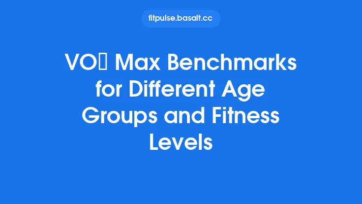 VO₂ Max Benchmarks for Different Age Groups and Fitness Levels Thumbnail